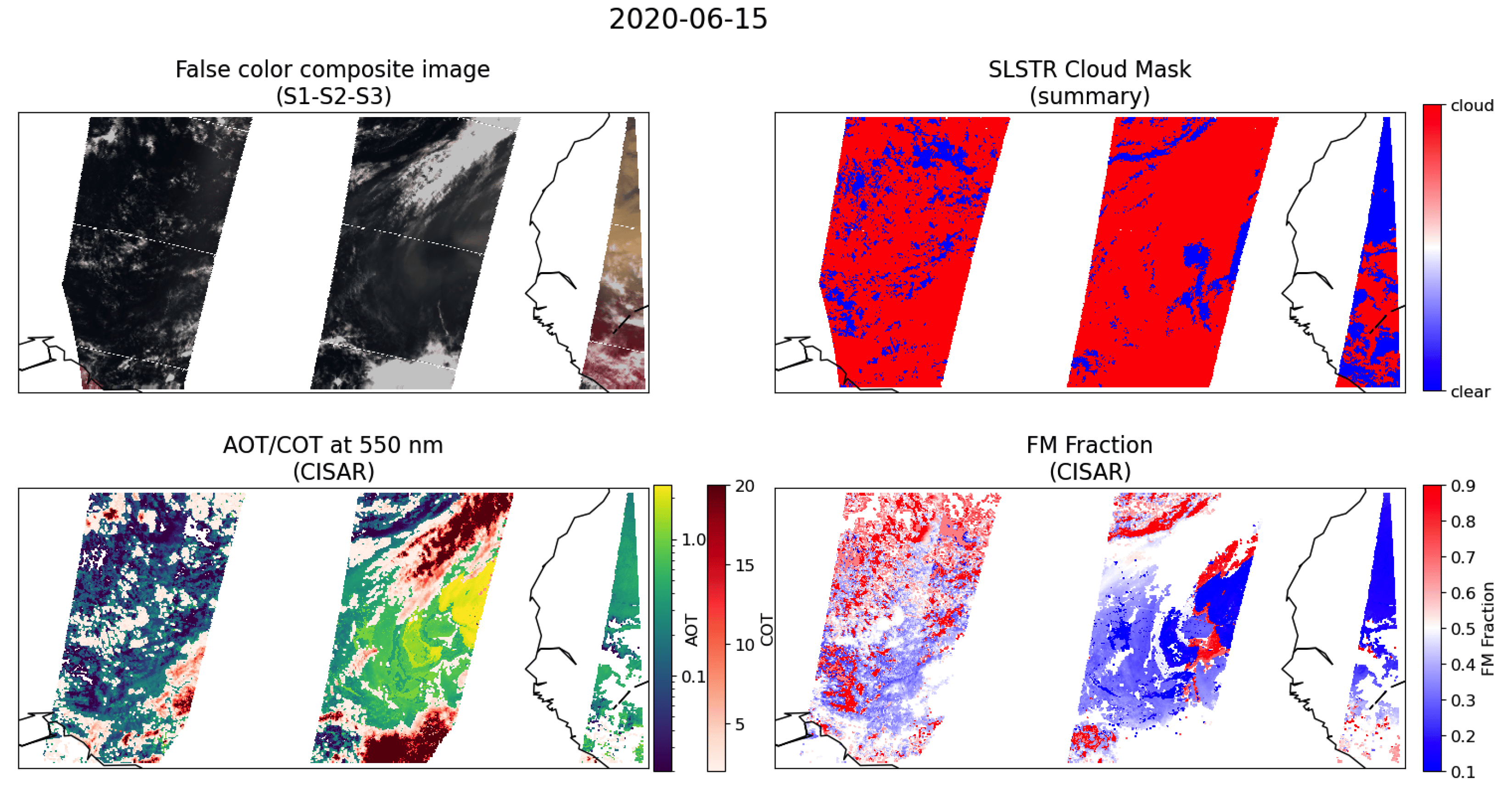 Slstr Understanding Color Code Aerosol Optical Thickness Retrieval in Presence of Cloud: Application ...